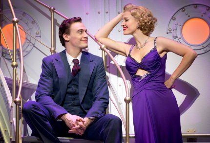 "I hate parading my serenading as I'll probably miss a bar, but if this ditty is not so pretty, at least it'll tell you how great you are." Rachael York as Reno let's Erich Bergen as Billy know he's "The Top" 