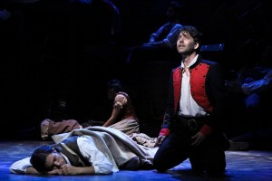 "Bring him peace, bring him joy...he is young, he is only a boy" Valjean prays for Marius at the Barricade