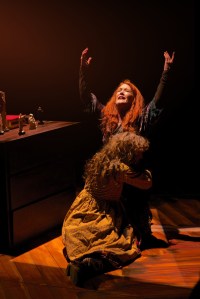 "You've become Satan's Bride-Pray for mercy! Get down on your knees! You've got Jezebel's pride and your soul is a hole of disease!" (Misty Cotton Is "Margaret White" With Emily Lopez As "Carrie")