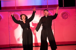 "If you ever feel so happy you land in jail I'm your bail!" (Adriana Sanchez As Reno Sweeney Assures Ira Trachter As Moonface Martin Of Their "Friendship")