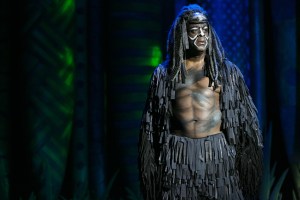“No turning back! What’s done is done--I have SEEN what they can do!” Marc Cedric Smith as “Kerchak” fumes over what to do about young “Tarzan” 