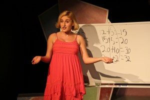“When things don’t work out you wanna stand and scream and say ‘Enough’s Enough! Every day’s a dilemma--how can you make it through?!” Sami Staitman as “Molly” tries her hand at explaining “Common-Core Math” 