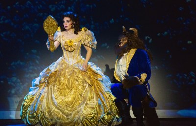 “New and a bit alarming--Who'd have ever thought that this could be? True that he's no ‘Prince Charming’ but there's something in him that I simply didn't see!” Afton Quast as “Belle” is beginning to look at things in a different light with Alexander Mendoza as “The Beast”