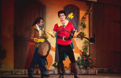 “No one’s slick as Gaston, no one’s quick as Gaston—no one’s neck is incredibly thick as Gaston’s…” Cameron Bond is “Gaston” with Robert Ramirez as his ardent side-kick (--who gets kicked around) “Lefou”