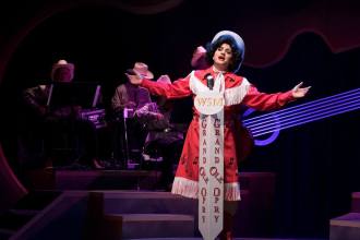 “I said Blue Moon of Kentucky, keep on a-shinin'--Shine on the one that's gone and left me blue…” Nicole Cassesso as “Patsy Cline” raises the roof at “The Grand Ol’ Opry” in One More Productions’ “Always…Patsy Cline” 