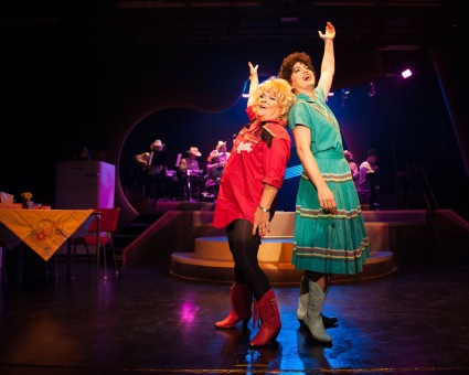 "Come on dad, get with the jive! Let's let em' know that we're alive!" Dee Shandera as "Louise Seger" and Nicole Cassesso as "Patsy Cline" are out to prove they've "Got A Lot Of Rhythm In My Soul"