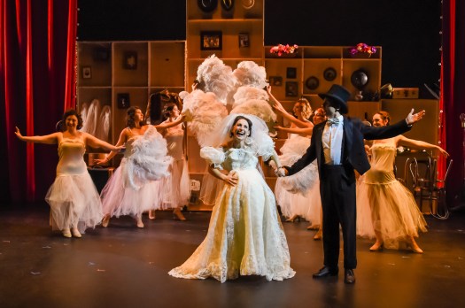 “I am the beautiful reflection of my Love’s affection; a walking illustration of his adoration…” Jackie Brenneman as “Fanny Brice” is full of surprises for Nick Mestakides as Ziegfeld’s “Show Tenor” and all the Chorines in “The Conundrum Theatre Company’s Production Of “Funny Girl”