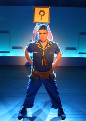 “We can’t get careless—if we leave the door open for disaster, disaster might walk through it!”  Beau Brians is ‘Eggplant Land’s’ “Ridiculously Awesome Hero” “Claudio” in “The Chance Theater’s” production of “Claudio Quest”